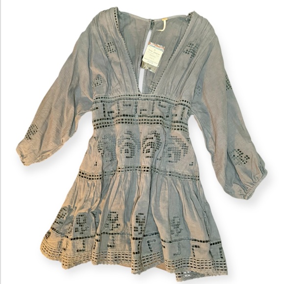 Free People Tea Time Embroidered Dress - Picture 1 of 3